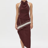 Camilla And Marc Barolo Dress in Plum and Cream - outfit inspiration