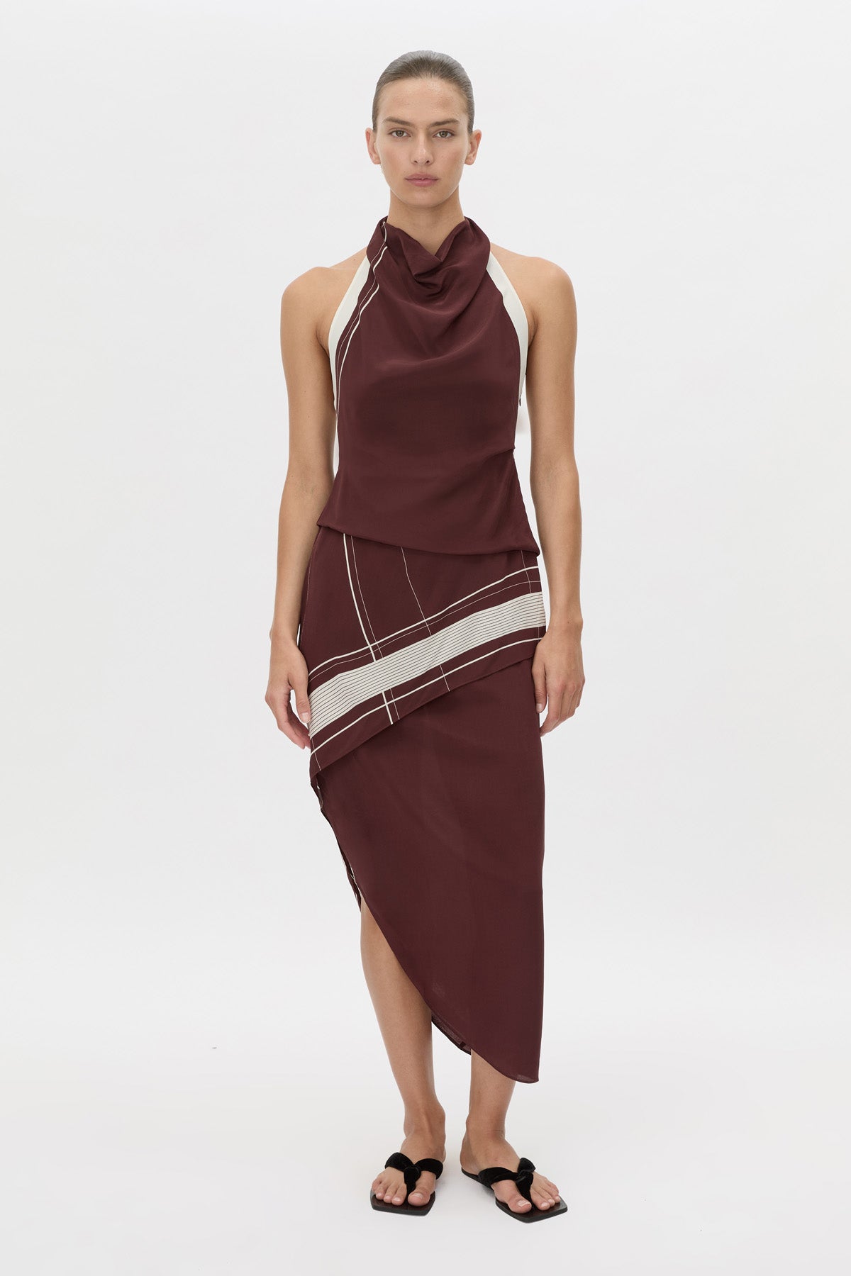 Camilla And Marc Barolo Dress in Plum and Cream - outfit inspiration