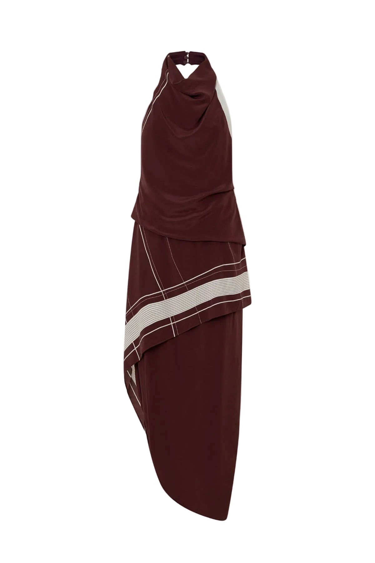 Camilla And Marc Barolo Dress in Plum and Cream