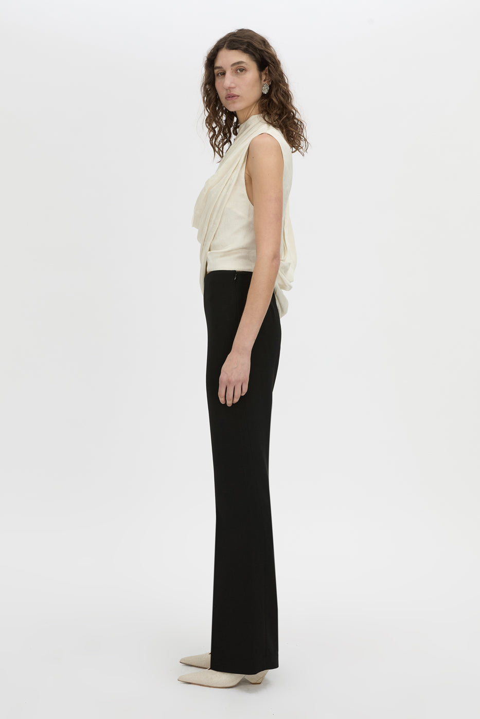 Camilla And Marc Darien Pant in Black - close up