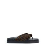 Camilla And Marc Evan Knotted Sandal in Black and Olive