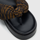 Camilla And Marc Evan Knotted Sandal in Black and Olive