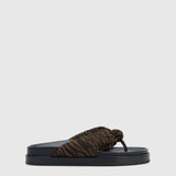 Camilla And Marc Evan Knotted Sandal in Black and Olive