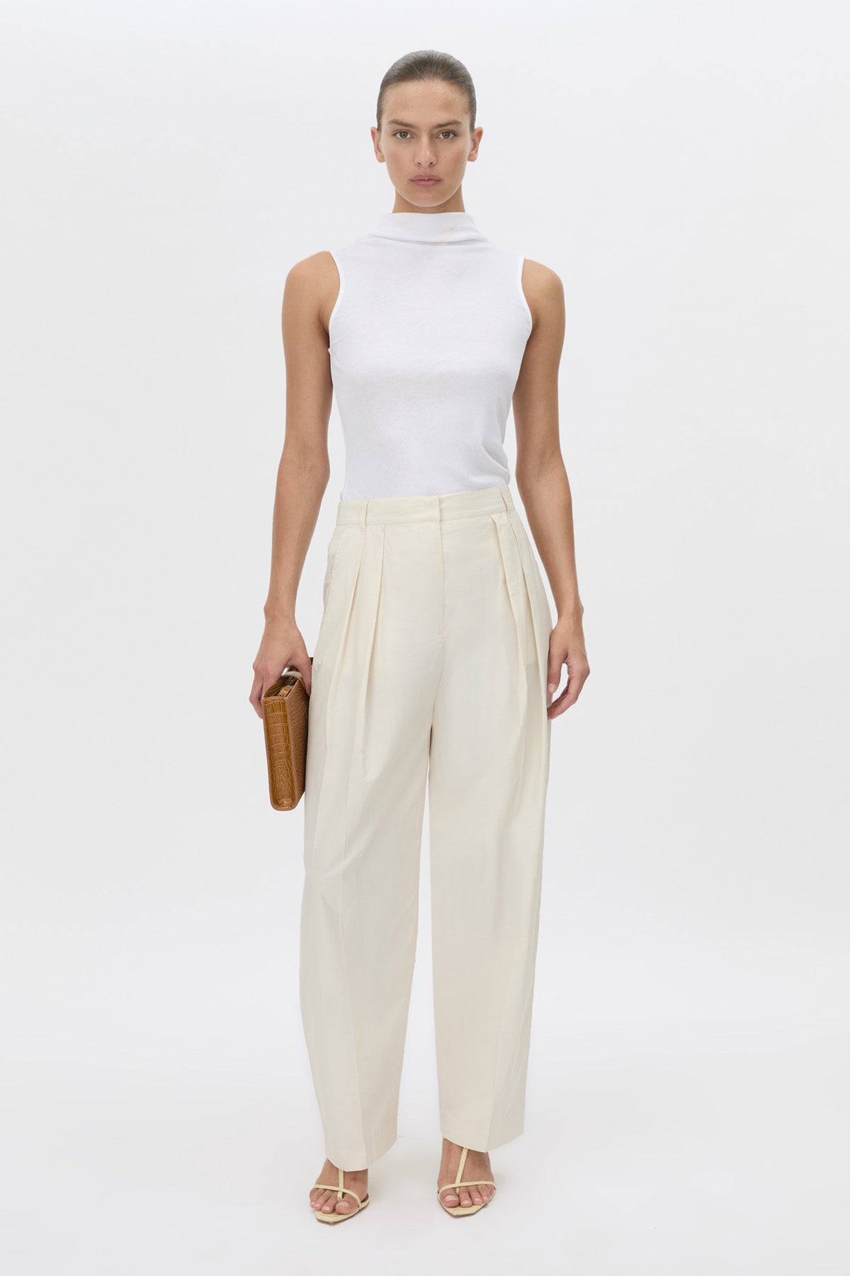 Camilla And Marc Inca Wide Leg Tailored Pant in Ivory - side view