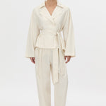 Camilla And Marc Inca Wide Leg Tailored Pant in Ivory - styled look