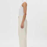 Camilla And Marc Inca Wide Leg Tailored Pant in Ivory - close up