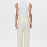 Camilla And Marc Inca Wide Leg Tailored Pant in Ivory - close up