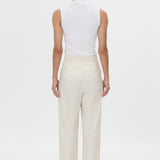 Camilla And Marc Inca Wide Leg Tailored Pant in Ivory - close up
