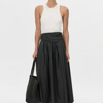 Camilla And Marc Milo Gathered Skirt with Belt in Black - side view