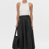 Camilla And Marc Milo Gathered Skirt with Belt in Black - side view