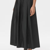 Camilla And Marc Milo Gathered Skirt with Belt in Black - detail view