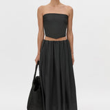 Camilla And Marc Milo Gathered Skirt with Belt in Black - styled look