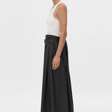 Camilla And Marc Milo Gathered Skirt with Belt in Black - close up