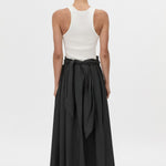 Camilla And Marc Milo Gathered Skirt with Belt in Black - close up