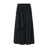 Camilla And Marc Milo Gathered Skirt with Belt in Black
