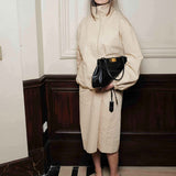 Camilla And Marc Oren Funnel Neck Jacket in Ochre Stripe - styled look