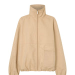 Camilla And Marc Oren Funnel Neck Jacket in Ochre Stripe