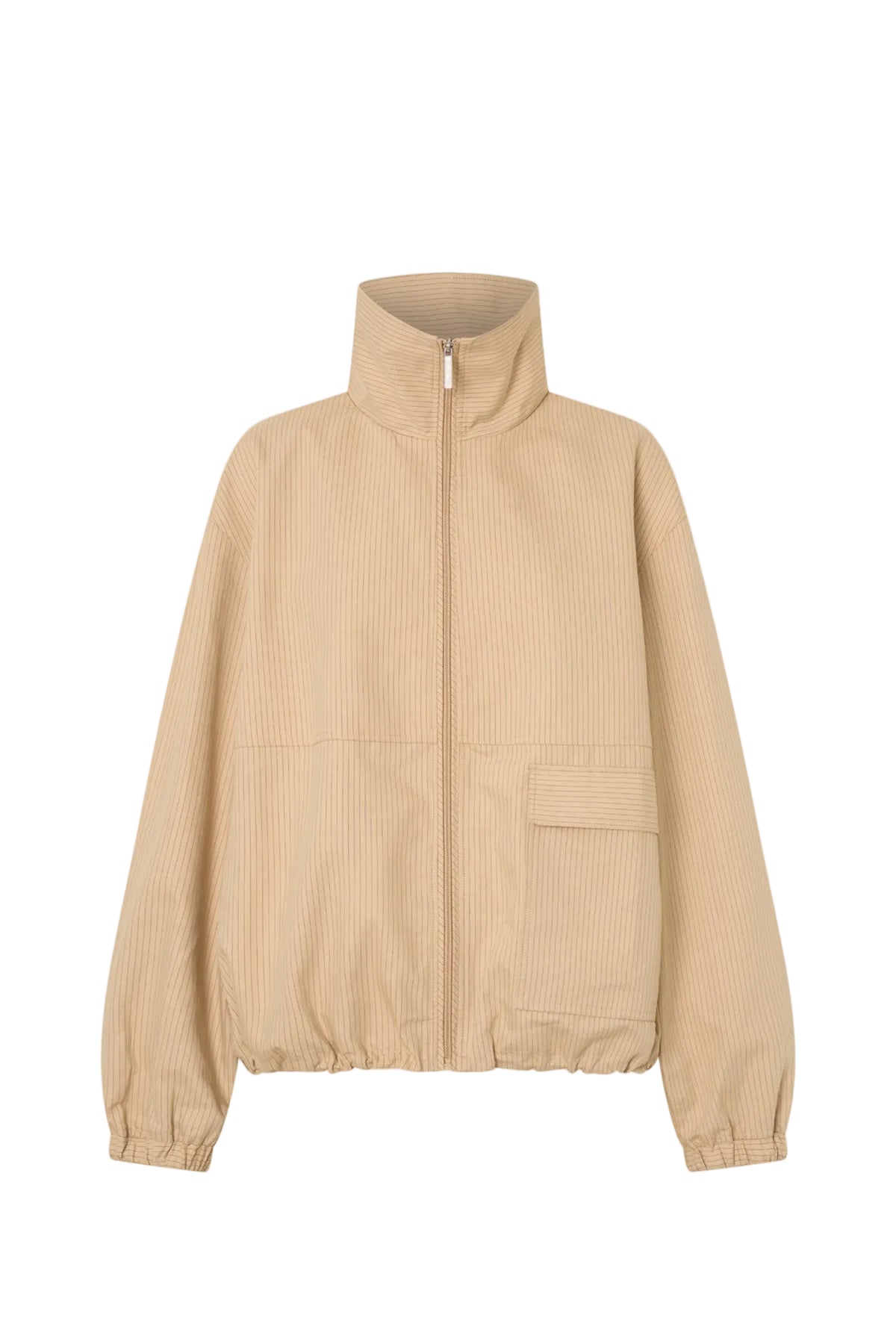 Camilla And Marc Oren Funnel Neck Jacket in Ochre Stripe