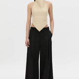 Camilla And Marc Oren Stripe Crop Top in Ochre Stripe - side view