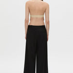 Camilla And Marc Oren Stripe Crop Top in Ochre Stripe - close up