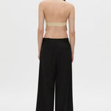 Camilla And Marc Oren Stripe Crop Top in Ochre Stripe - close up