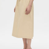 Camilla And Marc Oren Stripe Midi Skirt in Ochre Stripe - detail view