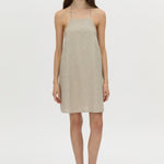 Camilla And Marc Phostre Halter Mini Dress in Sand - side view
