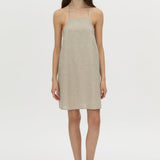Camilla And Marc Phostre Halter Mini Dress in Sand - side view