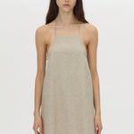 Camilla And Marc Phostre Halter Mini Dress in Sand - detail view