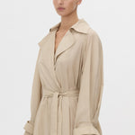 Camilla And Marc Pietro Full Length Sheer Trench in Stone - detail view
