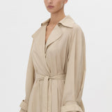 Camilla And Marc Pietro Full Length Sheer Trench in Stone - detail view