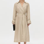 Camilla And Marc Pietro Full Length Sheer Trench in Stone - outfit inspiration