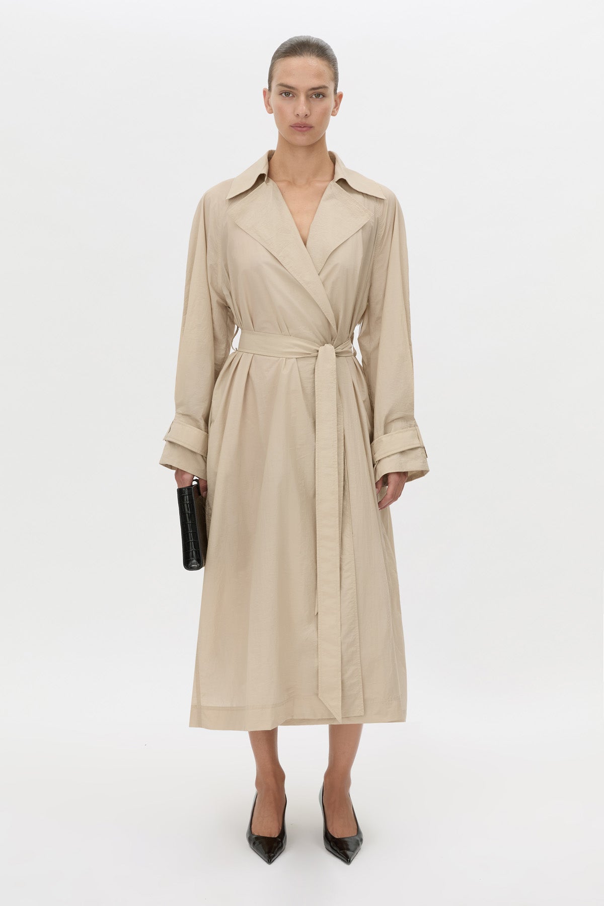 Camilla And Marc Pietro Full Length Sheer Trench in Stone - outfit inspiration