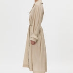 Camilla And Marc Pietro Full Length Sheer Trench in Stone - close up