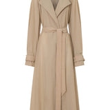 Camilla And Marc Pietro Full Length Sheer Trench in Stone