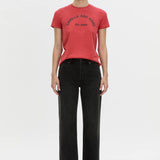 Camilla And Marc Sparrow Graphic Neat Fit Tee in Red and Black - styled look