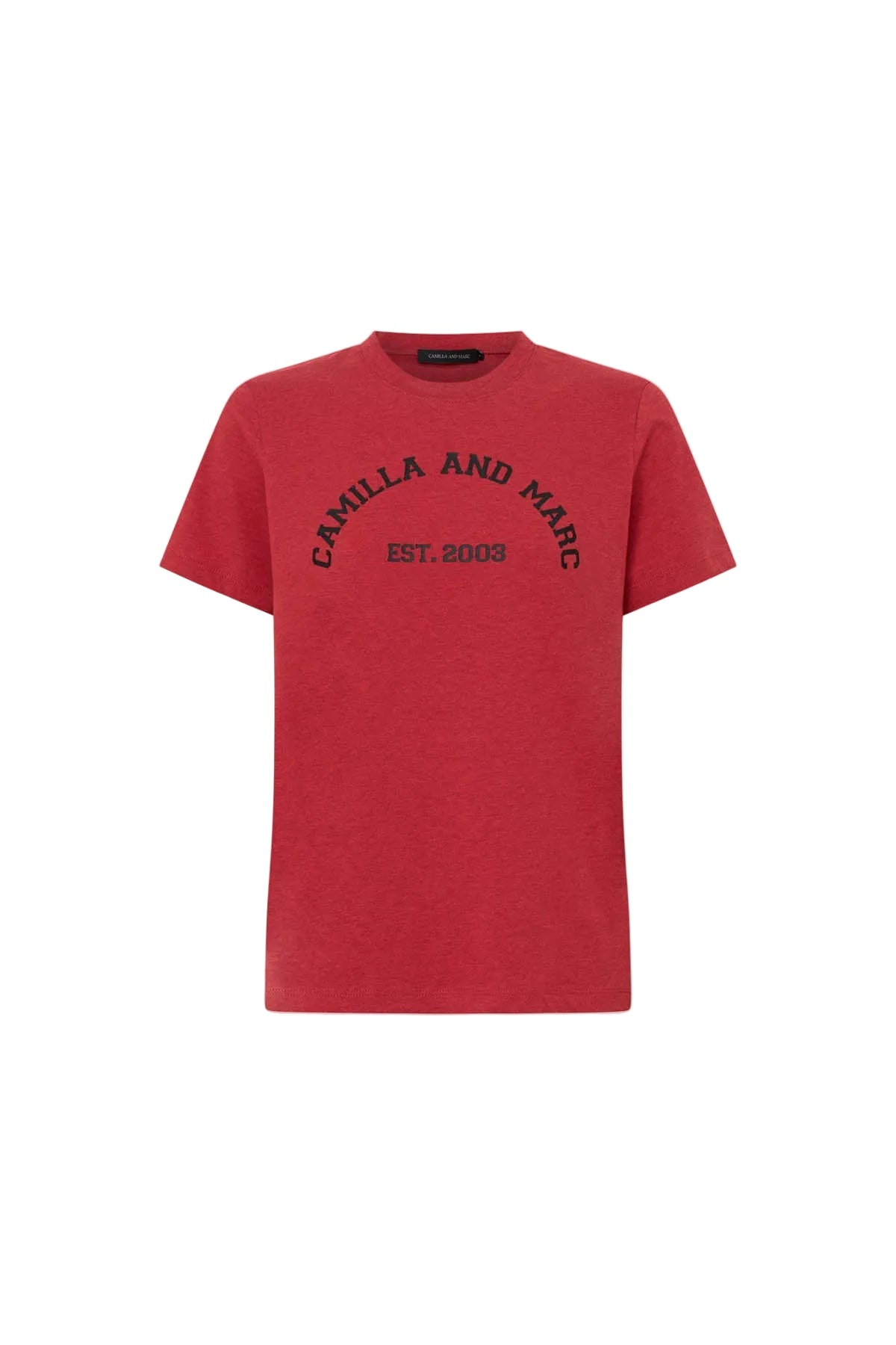 Camilla And Marc Sparrow Graphic Neat Fit Tee in Red and Black