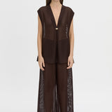 Camilla And Marc Tessara Top in Chocolate - styled look