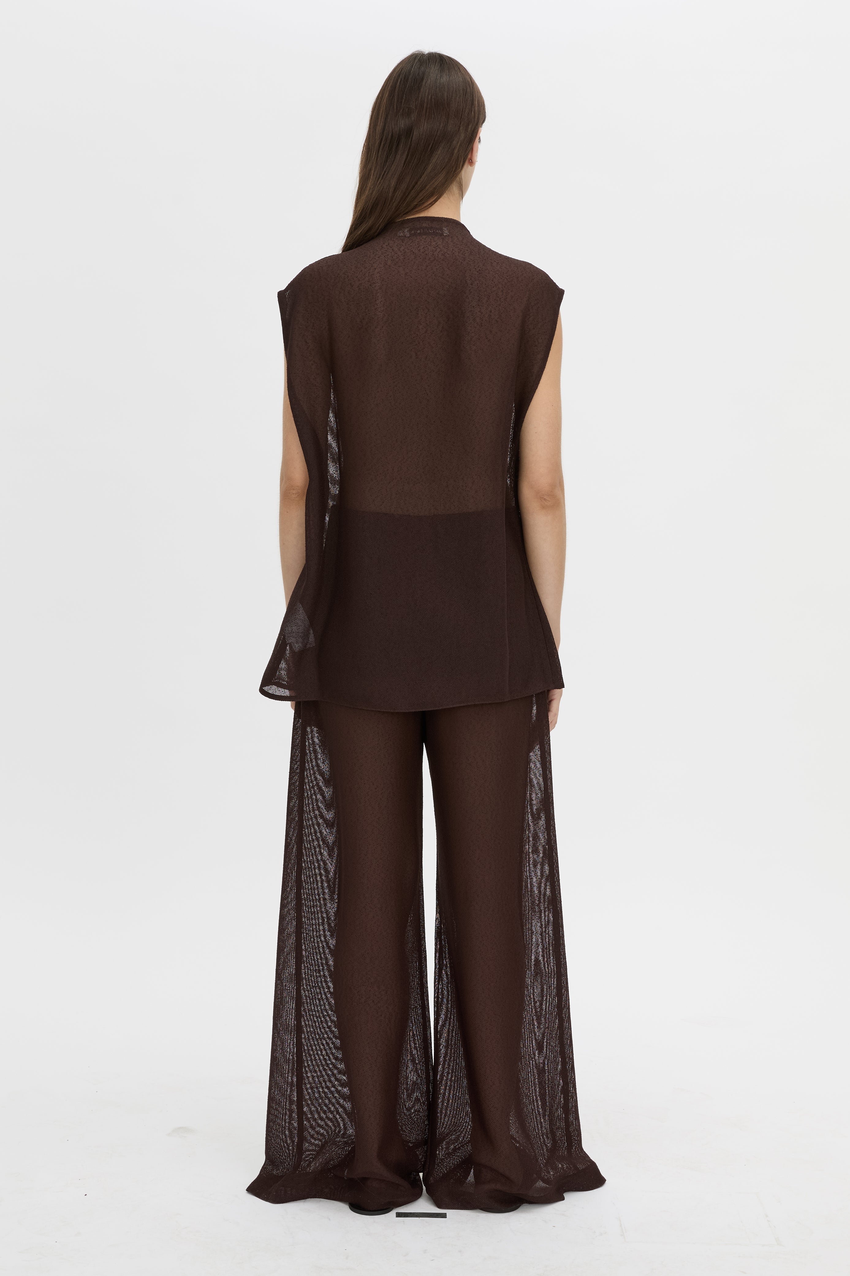 Camilla And Marc Tessara Top in Chocolate - close up