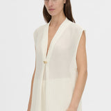 Camilla And Marc Tessara Top in Cream - detail view