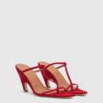 Camilla And Marc Wave Mule in Red - detail view