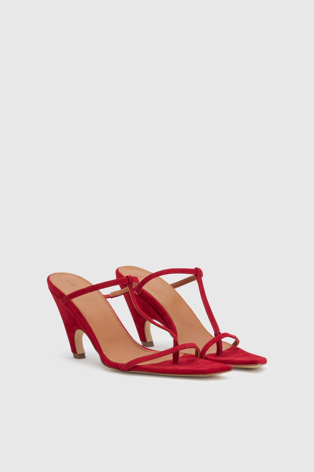Camilla And Marc Wave Mule in Red - detail view