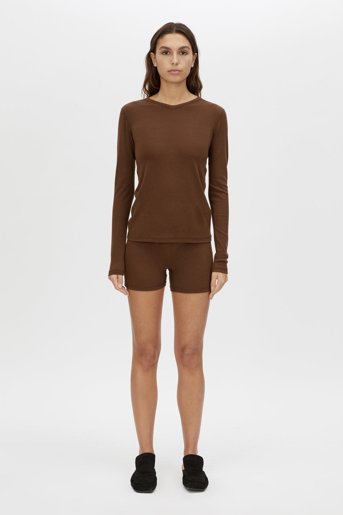 Camilla and Marc Amara Long Sleeve Top in Chocolate