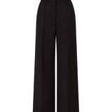 Camilla and Marc Saxony High Waisted Pintuck Pant in Espresso Pindot