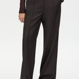 Camilla and Marc Saxony High Waisted Pintuck Pant in Espresso Pindot