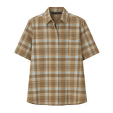 Camilla and Marc Arian Short Sleeve Check Shirt in Chocolate Check
