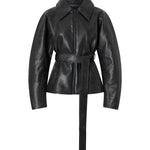 Camilla and Marc Oreno Croc Belted Jacket in Charcoal
