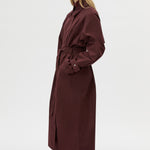 Camilla and Marc Dia Car Coat in Burgundy - styled look