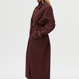 Camilla and Marc Dia Car Coat in Burgundy - styled look