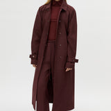 Camilla and Marc Dia Car Coat in Burgundy - detail view